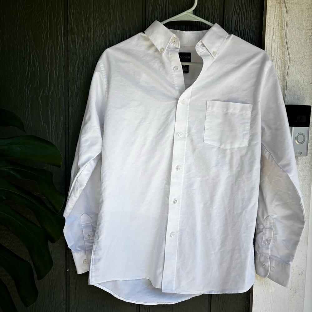 Arrow White Button-Down Oxford Shirt – Size 18